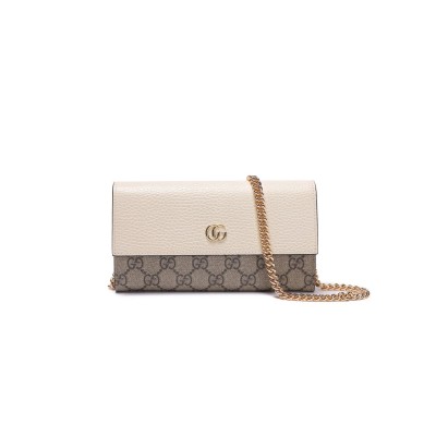 GUCCI GG MARMONT BI-COLOR WALLET ON CHAIN ‎546585 (19*10cm)